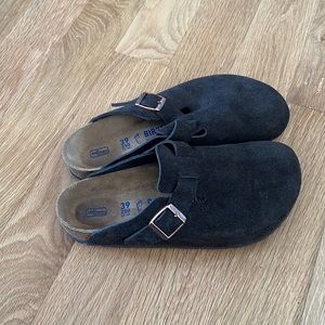 UNISEX Birkenstock Boston soft footbed Suede Leather Clogs